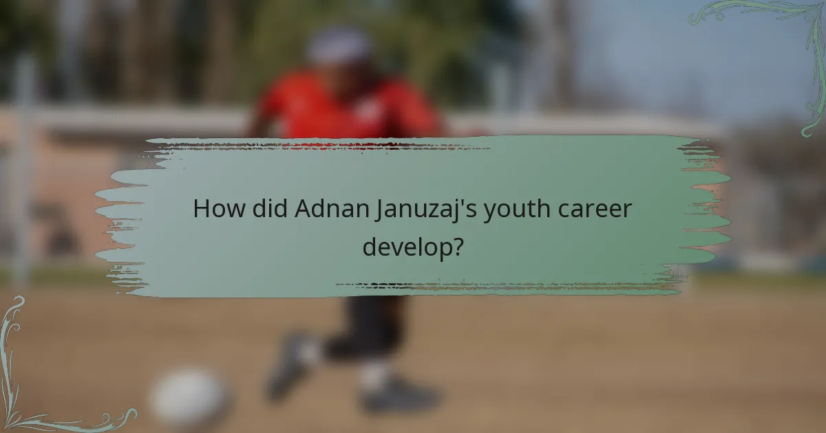 How did Adnan Januzaj's youth career develop?