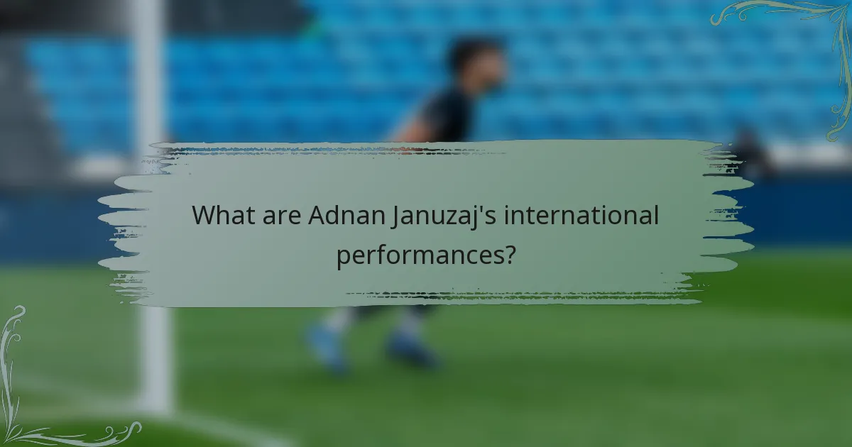 What are Adnan Januzaj's international performances?