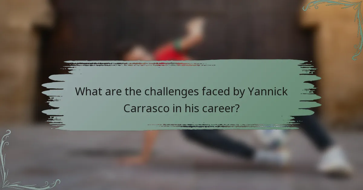 What are the challenges faced by Yannick Carrasco in his career?