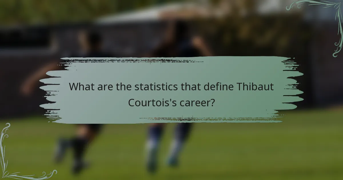 What are the statistics that define Thibaut Courtois's career?