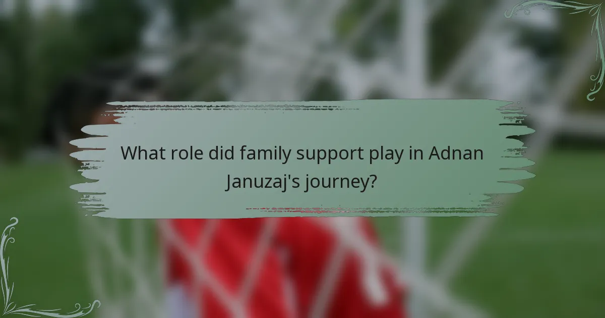 What role did family support play in Adnan Januzaj's journey?