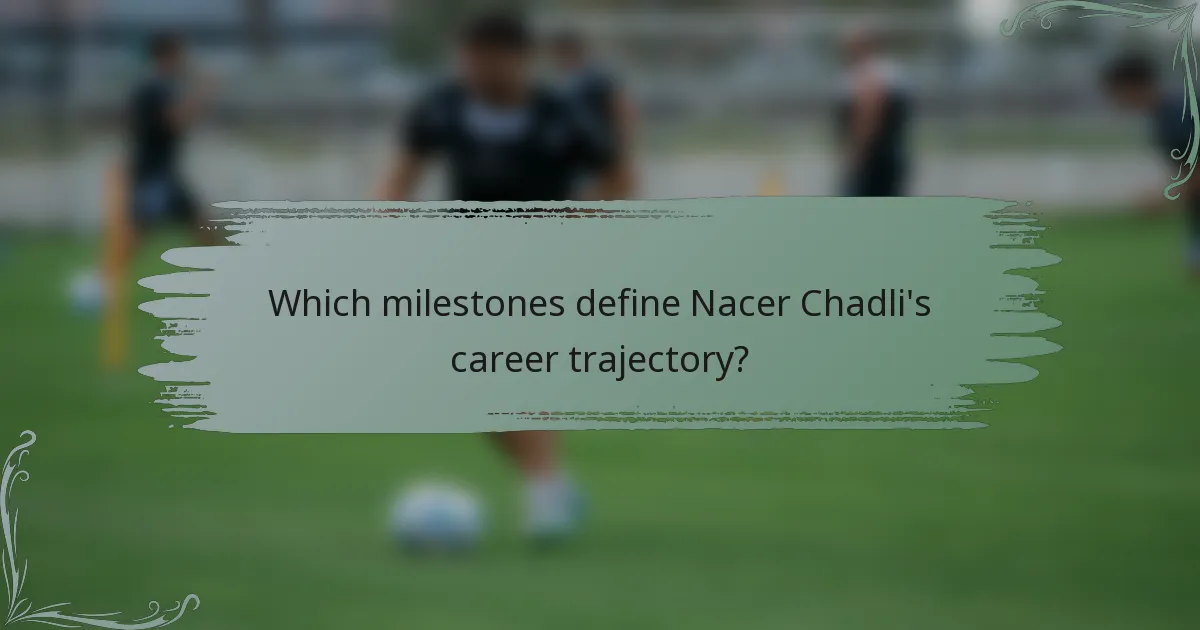 Which milestones define Nacer Chadli's career trajectory?